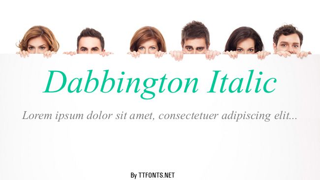 Dabbington Italic example